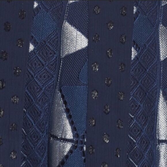 FOXIEDOX Bravo Zulu Metallic Lace Midi A-line Dress BNWT - Picture 5 of 6